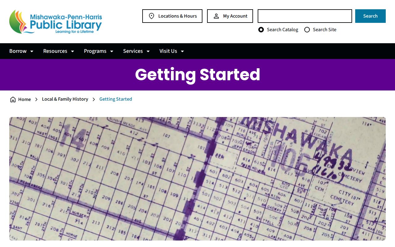 Mishawaka-Penn-Harris Public Library local and family history resources