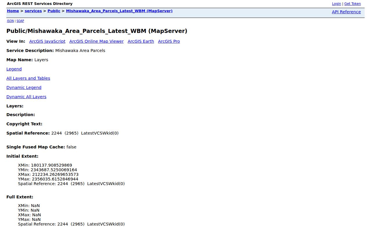 Mishawaka parcel map service used to refine a ZIP code search
